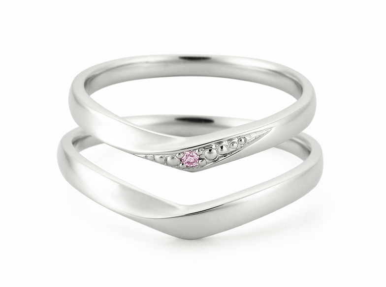 福井市ベルで人気のピンクドルフィンの結婚指輪